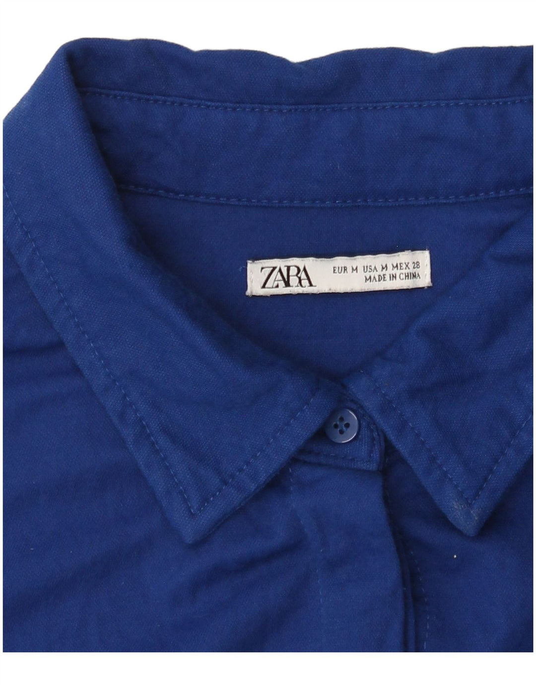 Abito camicia da donna Zara UK 14 Blu medio
