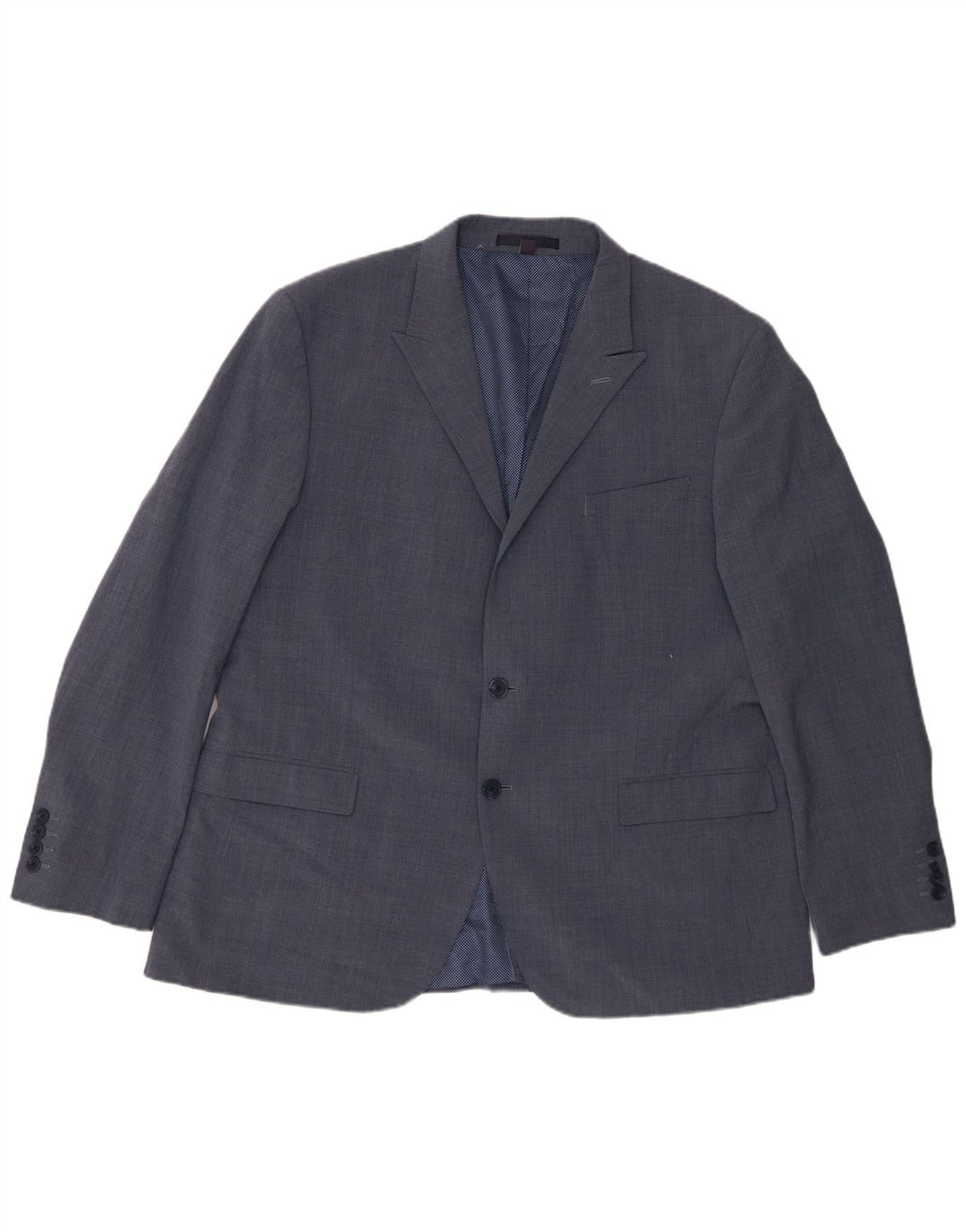Giacca blazer a 2 bottoni Marks & Spencer da uomo UK 46 3XL lana blu