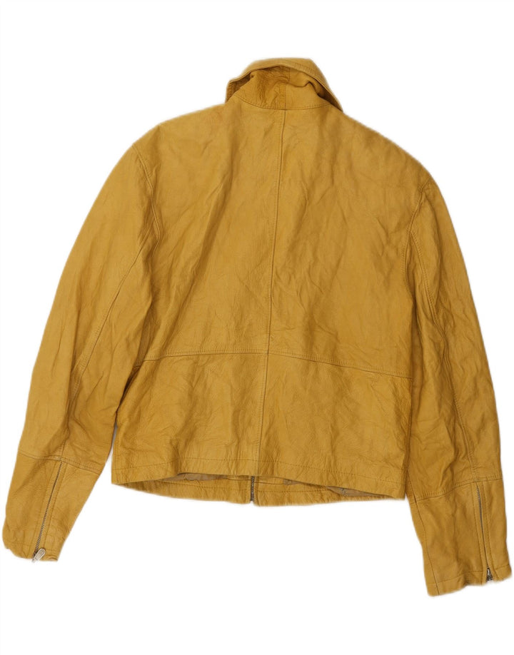 CHRIST Womens Leather Jacket EU 38 Medium Yellow Leather Vintage Christ and Second-Hand Christ from Messina Hembry 