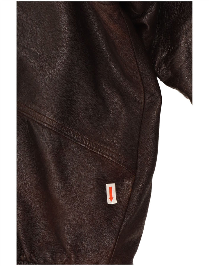 Giacca in pelle da uomo Milan UK 40 grande marrone