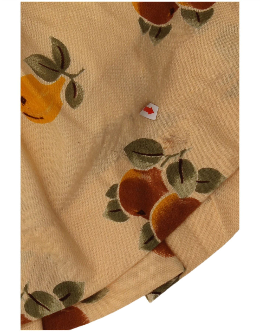 Gonna a trapezio a pieghe con motivo astratto da donna VINTAGE W24 XS Beige