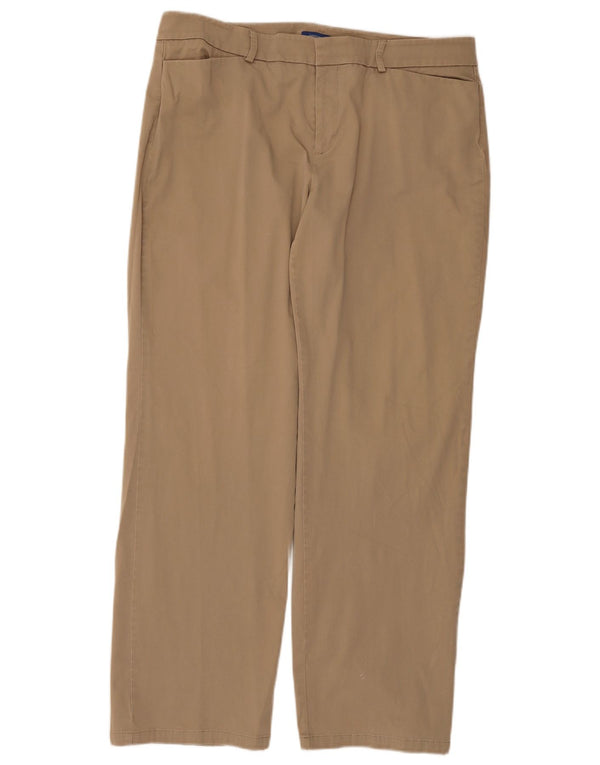 Pantaloni casual dritti da donna Dockers US 16 XL W36 L30 Cotone beige