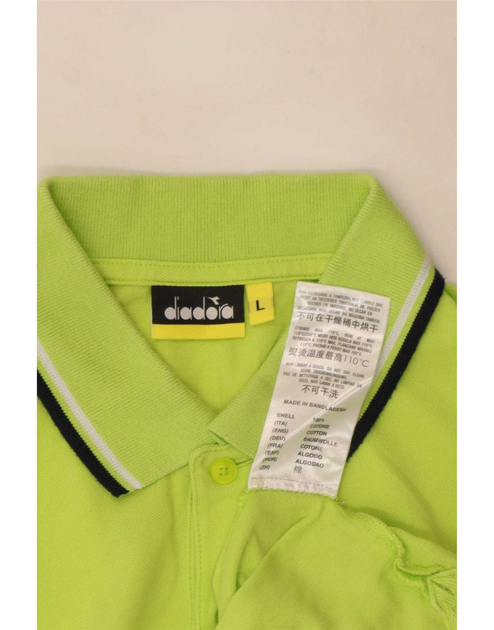 Polo Diadora Uomo Large Verde Cotone
