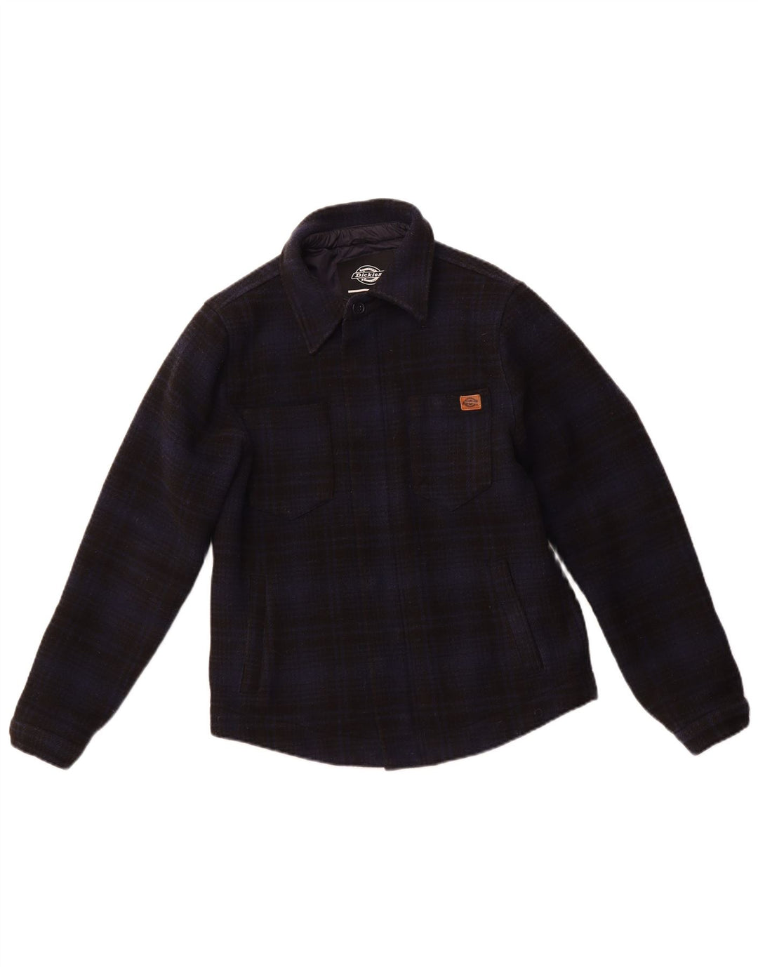 DICKIES Camicia da uomo in flanella da boscaiolo XS Lana a quadri blu navy
