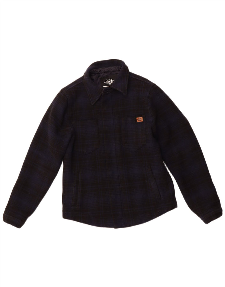 DICKIES Camicia da uomo in flanella da boscaiolo XS Lana a quadri blu navy