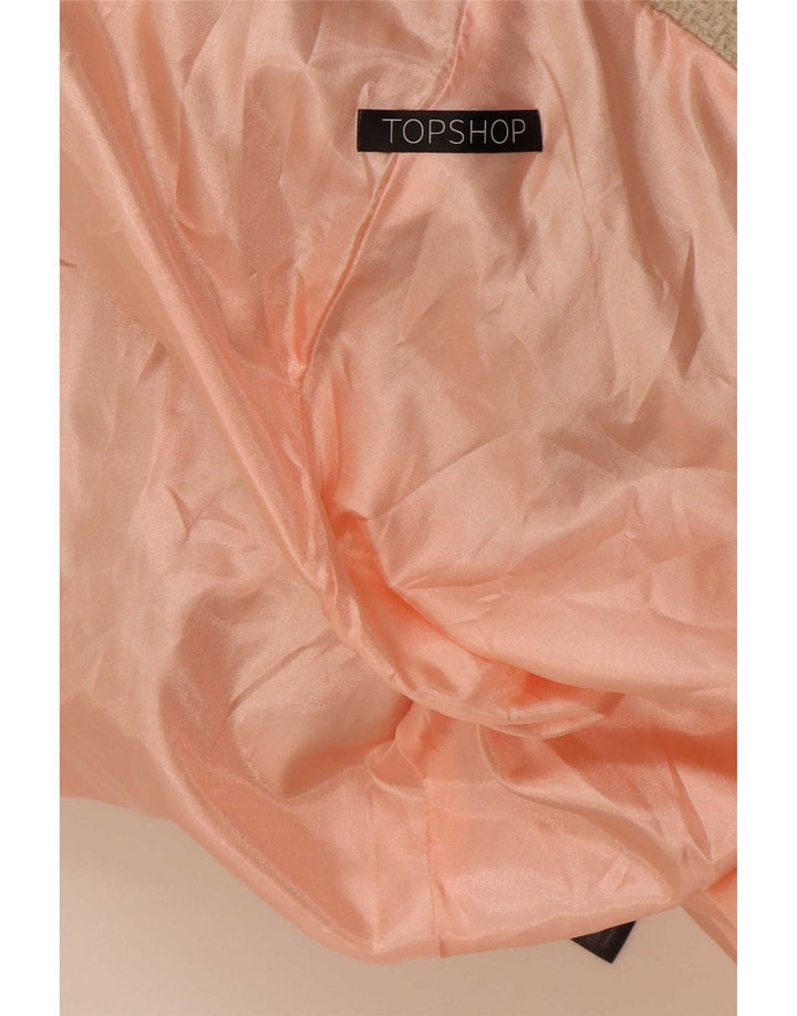 Soprabito da donna Topshop UK 12 Poliestere color block beige medio