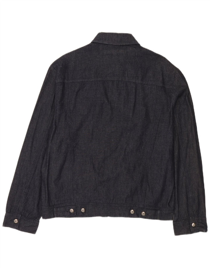 Giacca bomber in denim da uomo French Connection UK 40 grande cotone blu navy