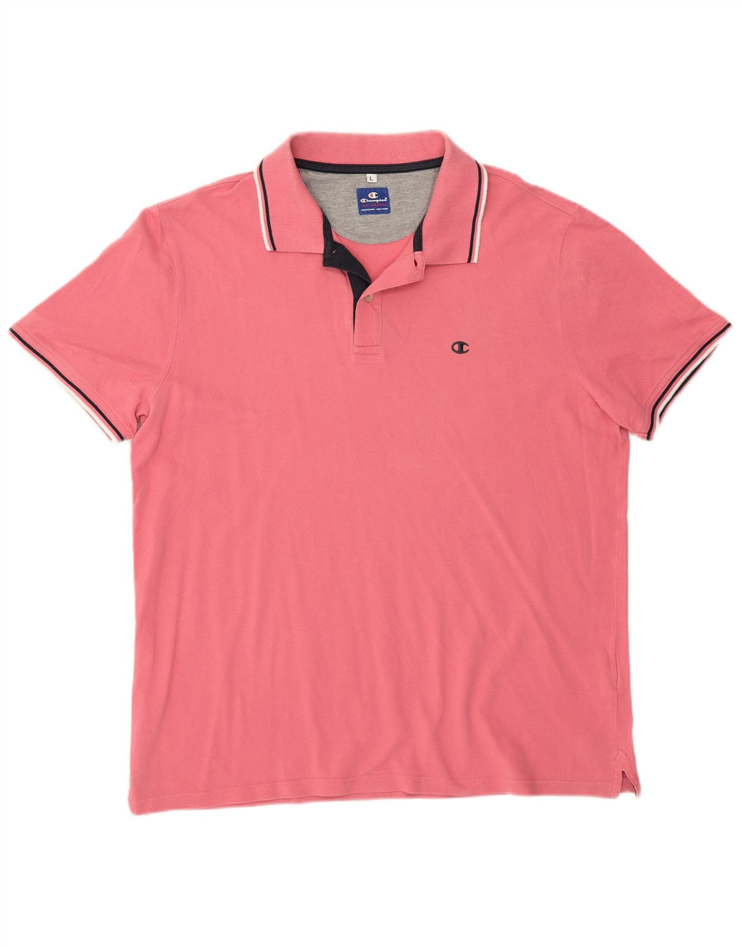 Polo da uomo Champion grande in cotone rosa
