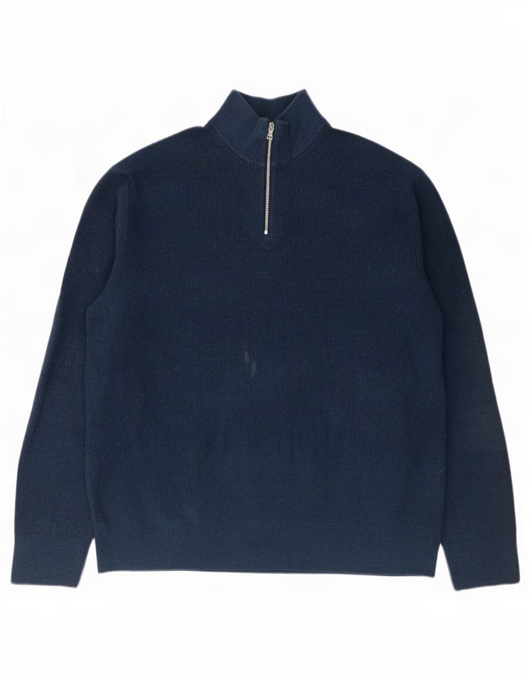 Maglione da uomo Marks & Spencer con zip e collo 3XL poliestere blu navy