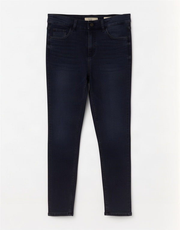 Marks & Spencer Donna The Ivy Skinny Jeans UK 12 Medio W30 L26 Blu Navy