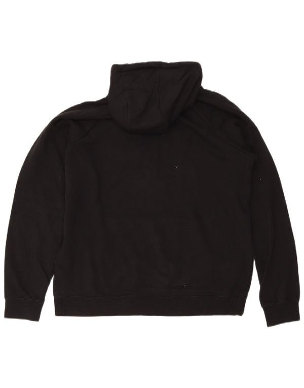 Maglia con cappuccio da donna Nike UK 16 grande cotone nero
