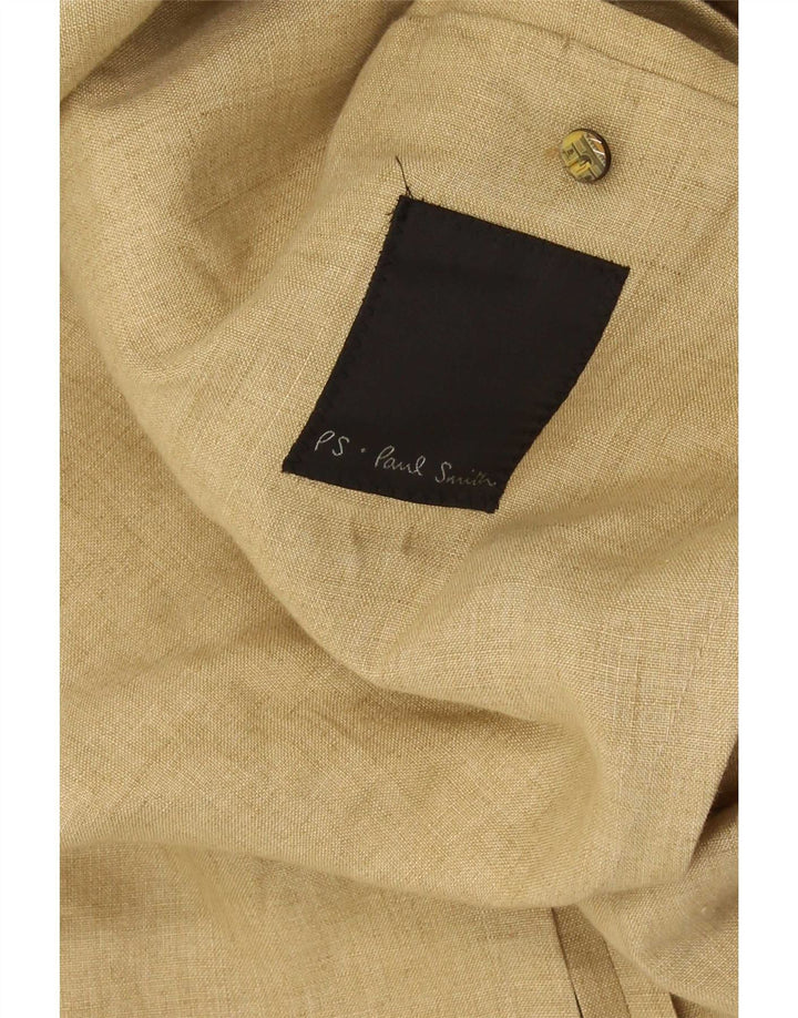 Giacca blazer a 3 bottoni da uomo Paul Smith UK 44 2XL Lino beige
