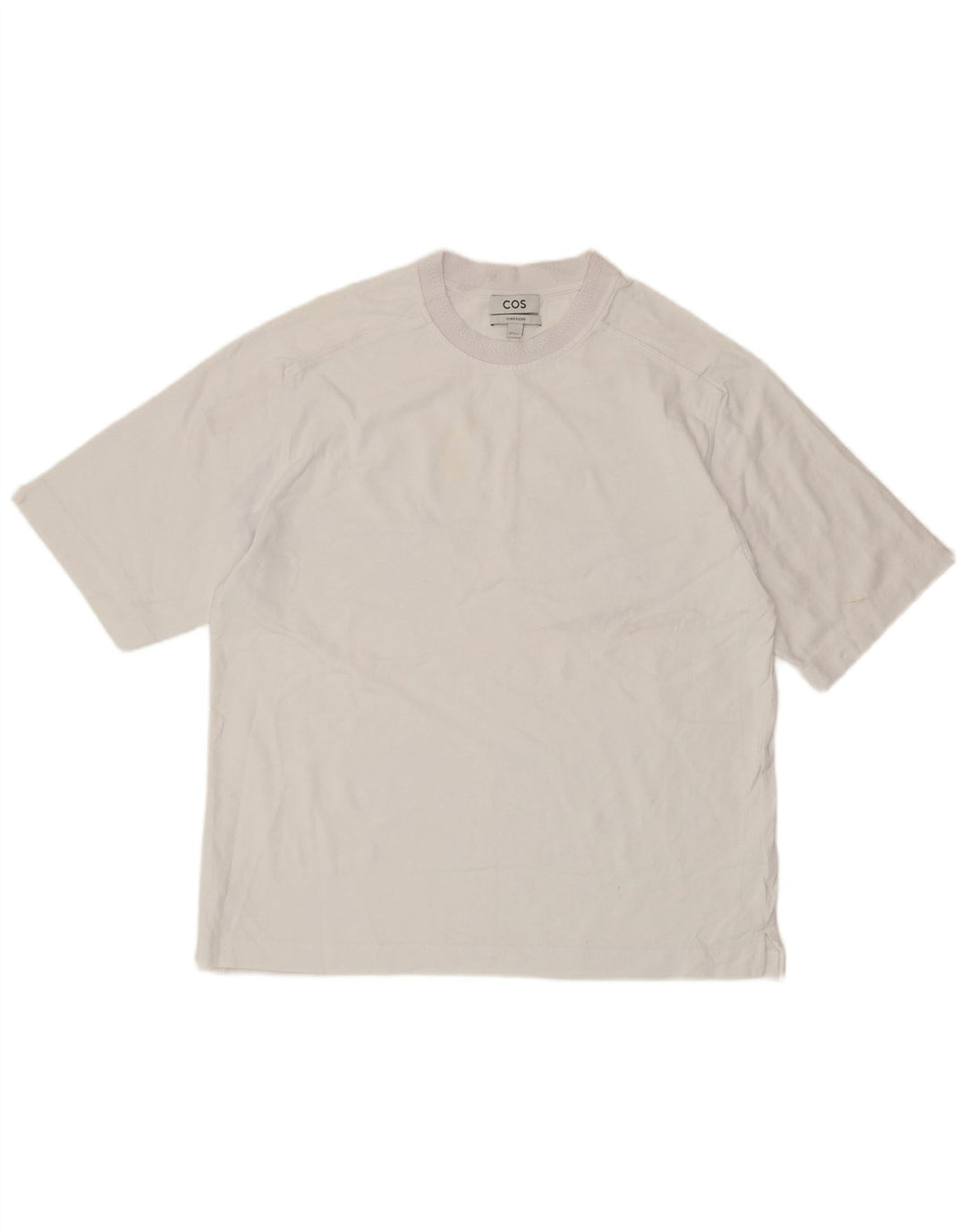 T-shirt oversize da uomo COS Top piccola in cotone bianco