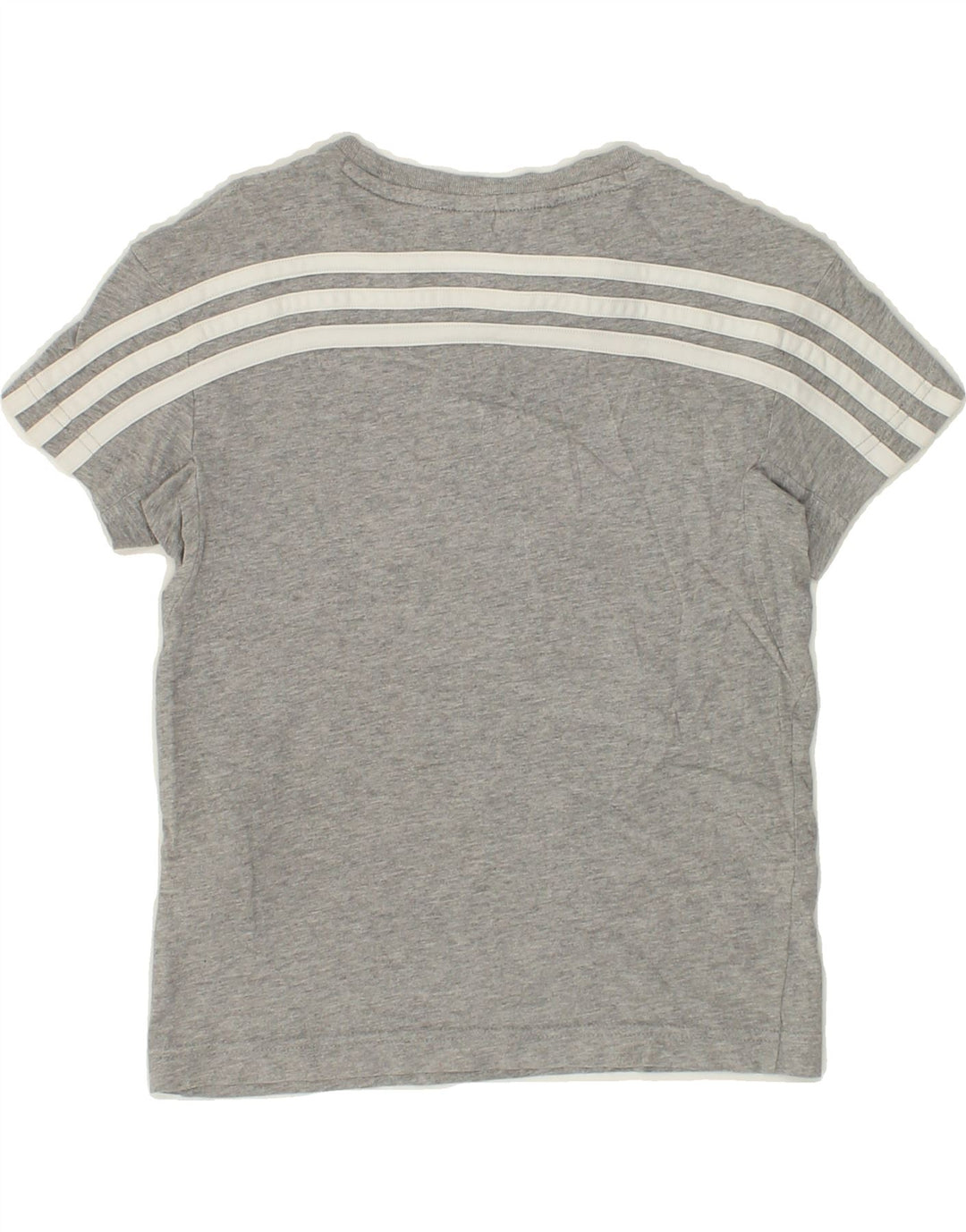ADIDAS Girls T-Shirt Top 7-8 Years Grey Cotton | Vintage Adidas | Thrift | Second-Hand Adidas | Used Clothing | Messina Hembry 