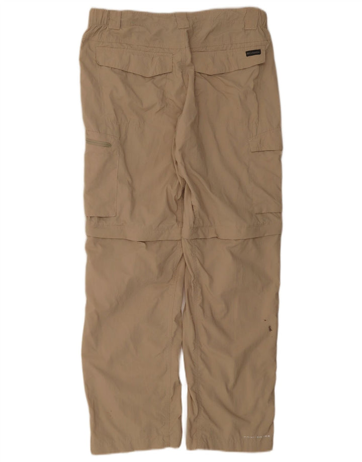 Pantaloni cargo dritti da uomo Columbia W34 L30 nylon beige