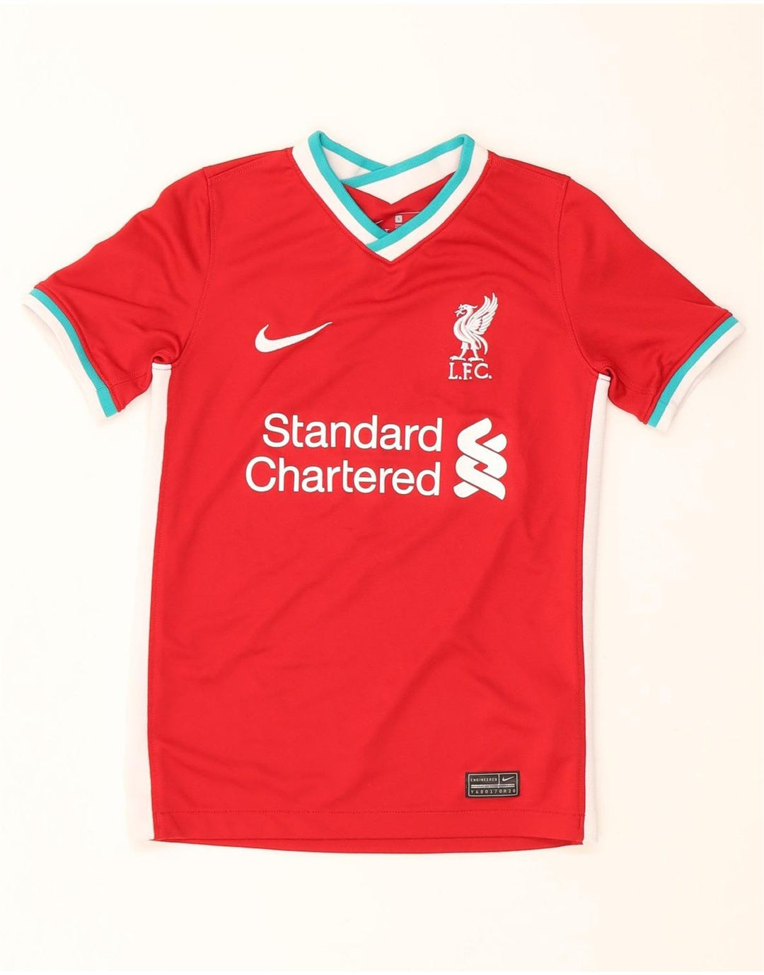 T-shirt grafica NIKE Liverpool per ragazzi, 8-9 anni, piccola, colore rosso