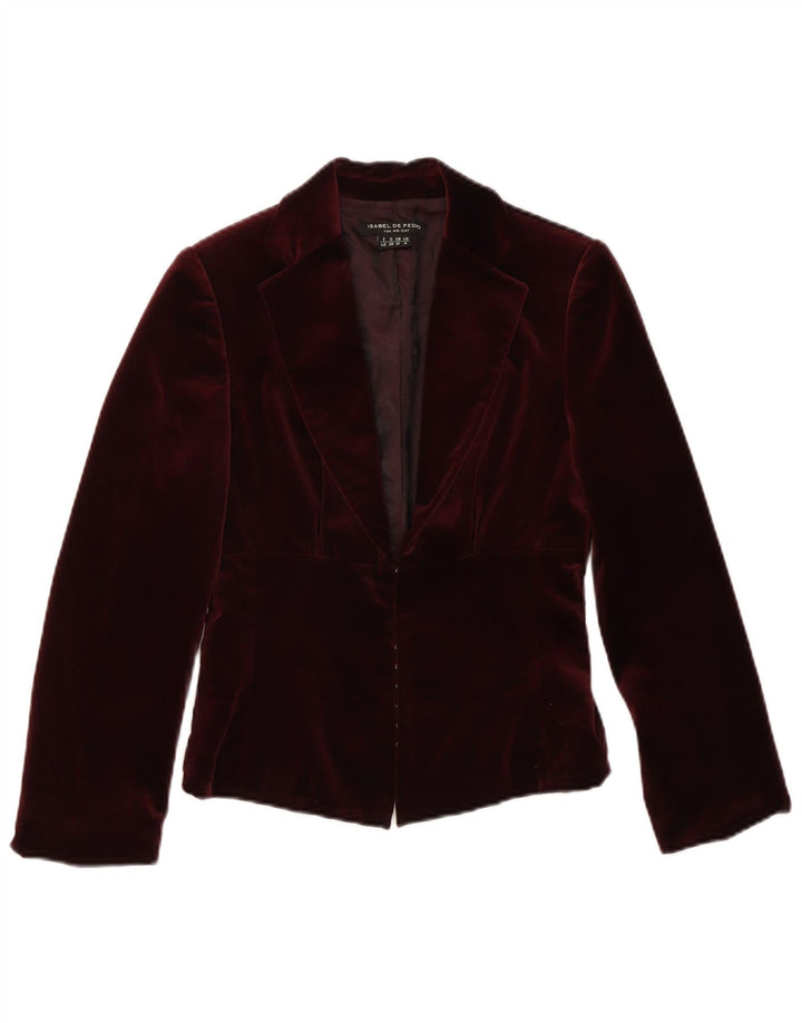 Giacca blazer con maniche a 3/4 corta da donna Isabel De Pedro UK 10 piccola marrone