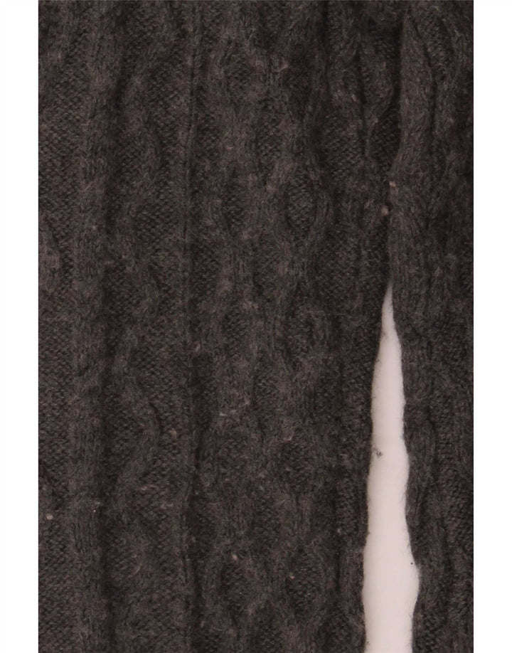 Maglione cardigan da donna Zara UK 14 grande acrilico grigio