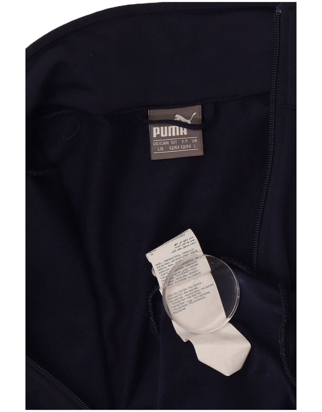 Giacca da ginnastica grafica da uomo PUMA grande in poliestere blu navy