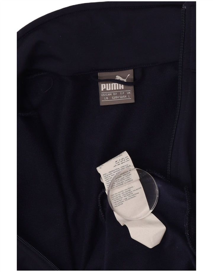 Giacca da ginnastica grafica da uomo PUMA grande in poliestere blu navy