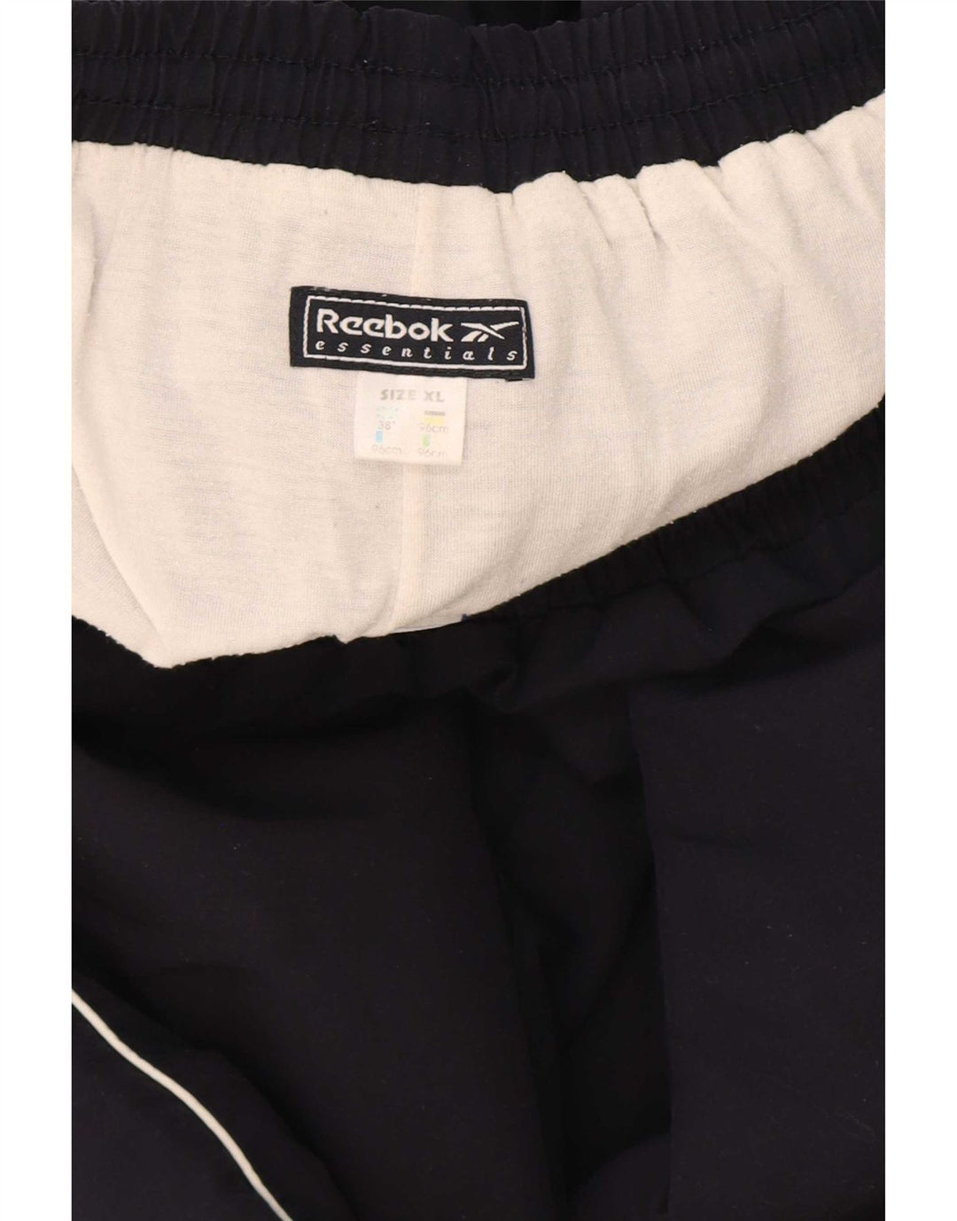 Pantaloni da tuta da uomo Reebok XL blu navy in poliestere