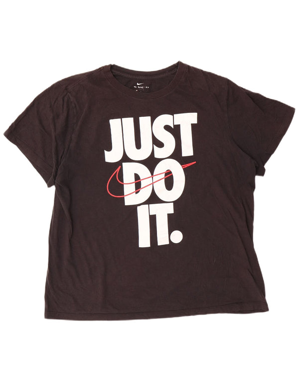 T-shirt grafica da uomo Nike Top grande in cotone nero