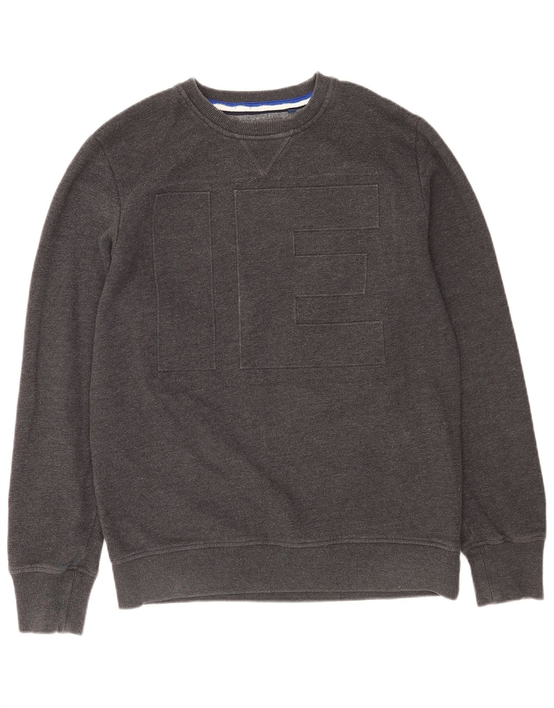 Felpa grafica da uomo Superdry Maglione grande cotone grigio