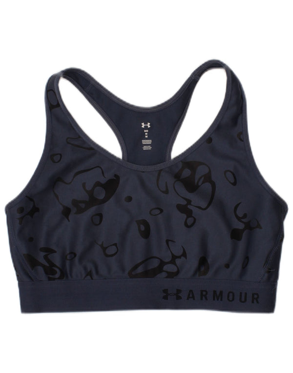 Under Armour Reggiseno sportivo grafico da donna Top medio blu navy geometrico sportivo