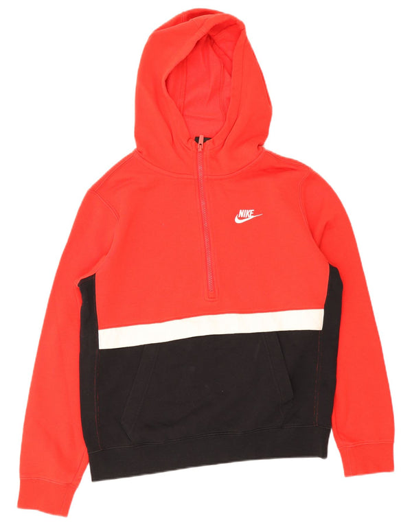 Felpa con cappuccio e collo con zip Nike da ragazzo, 13-14 anni, XL, colore rosso