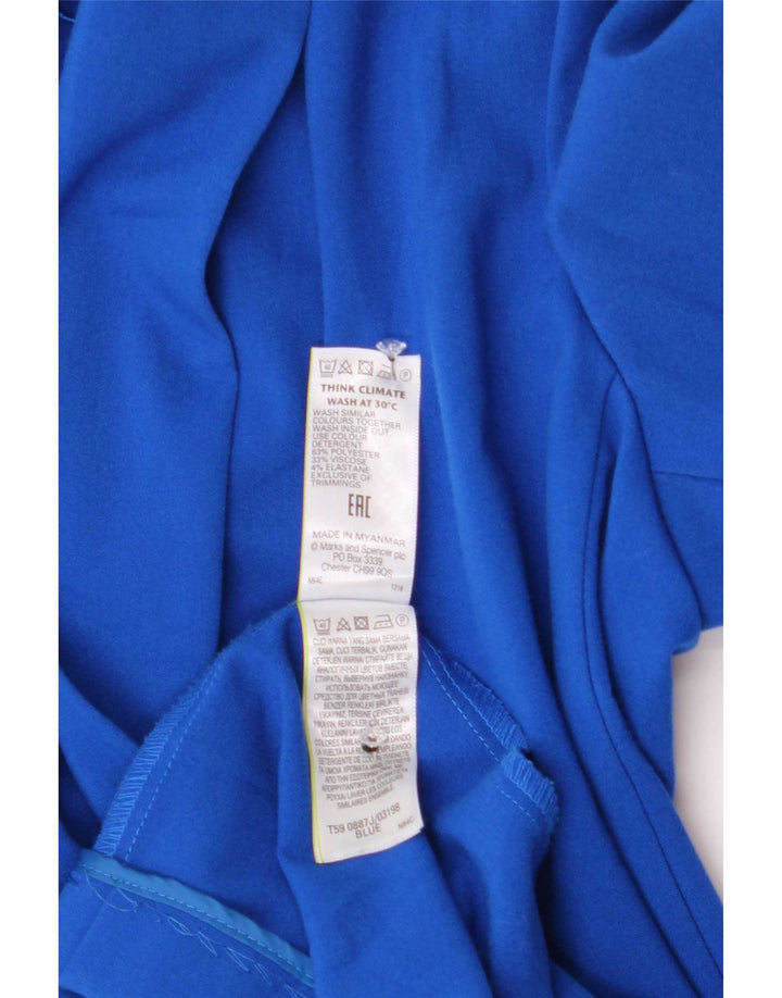 Giacca blazer aperta con maniche a 3/4 Marks & Spencer da donna UK 12 Blu medio