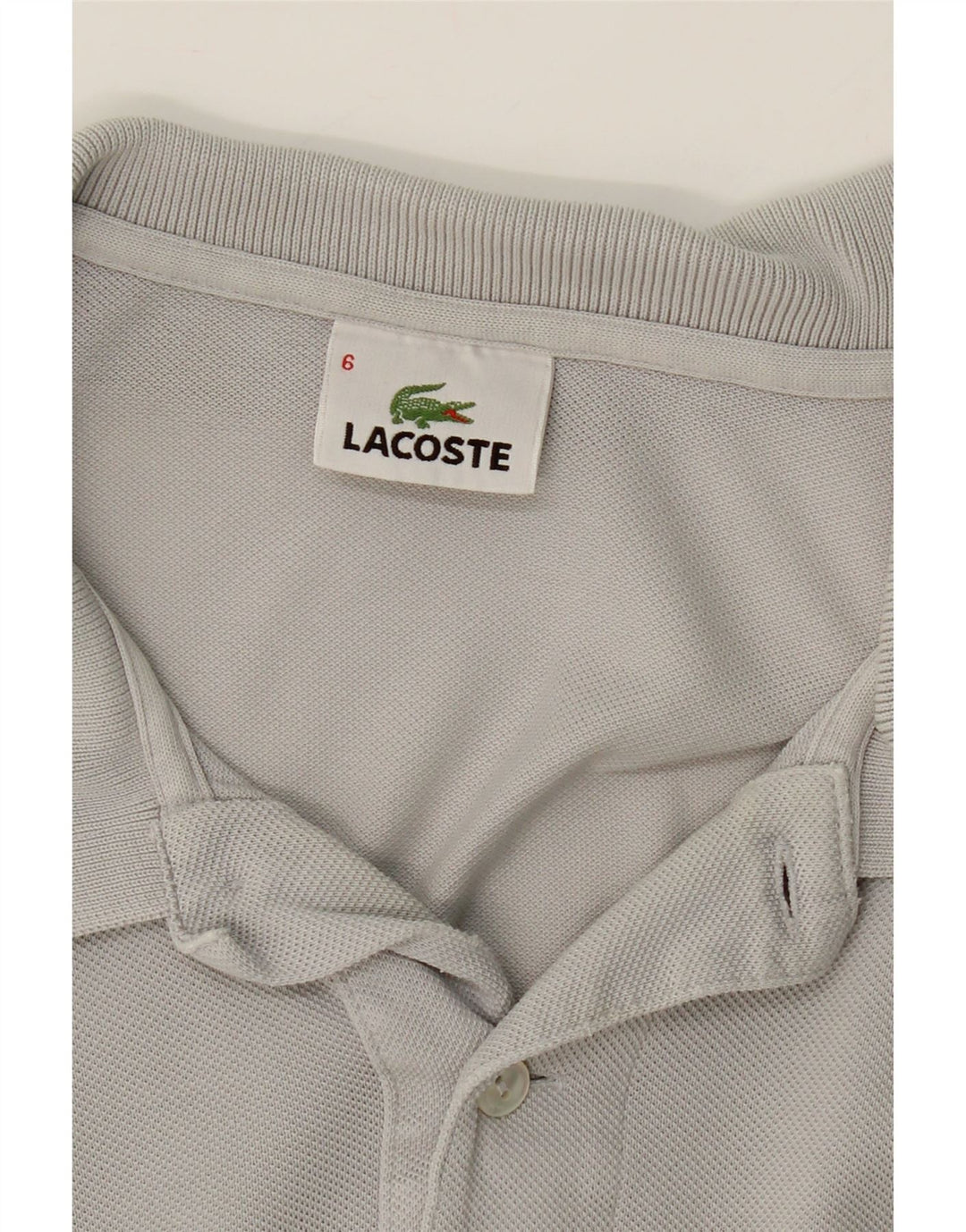 LACOSTE Mens Polo Shirt Size 6 XL Grey Vintage Lacoste and Second-Hand Lacoste from Messina Hembry 