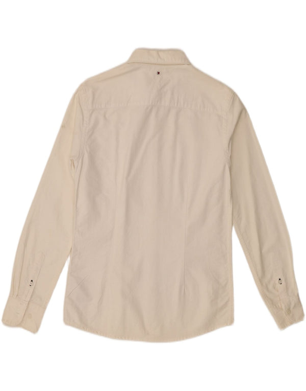 Camicia Tommy Hilfiger per ragazzi 13-14 anni in cotone bianco sporco