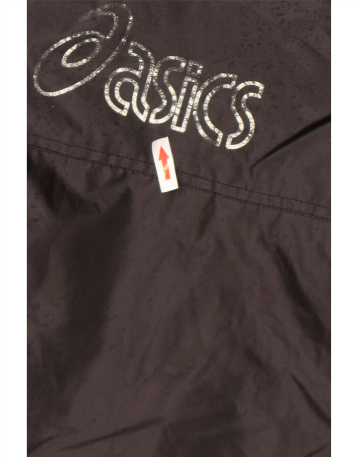 Giacca a vento grafica da uomo Asics UK 40 grande poliestere nero