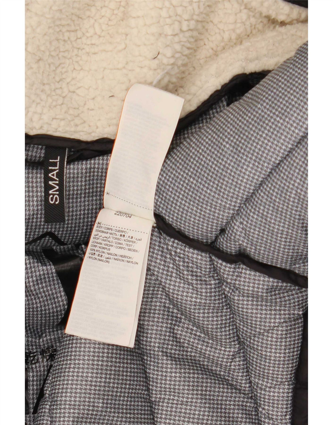 Cappotto imbottito con cappuccio da donna Superdry UK 10 piccolo nylon nero