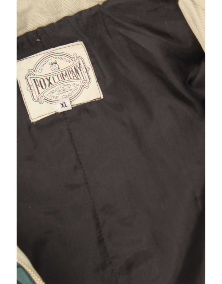 Giubbotto bomber vintage da uomo UK 42 XL Beige Colourblock