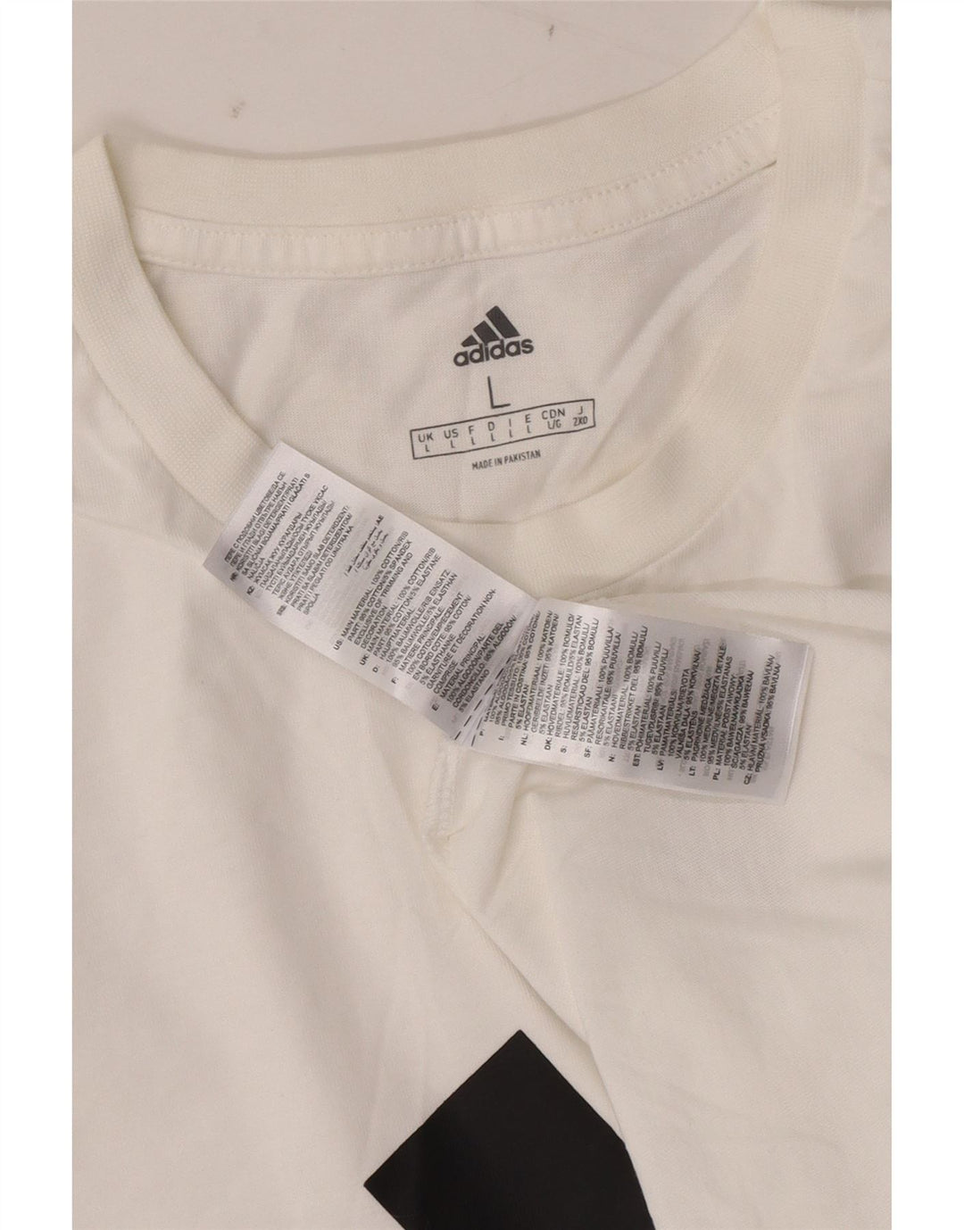 T-shirt grafica da uomo ADIDAS Top grande in cotone bianco