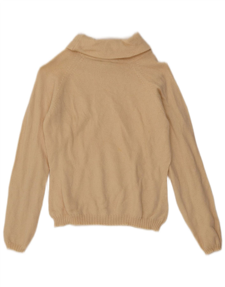 Maglione corto da donna Gran Sasso con collo alto UK 10 piccolo Beige