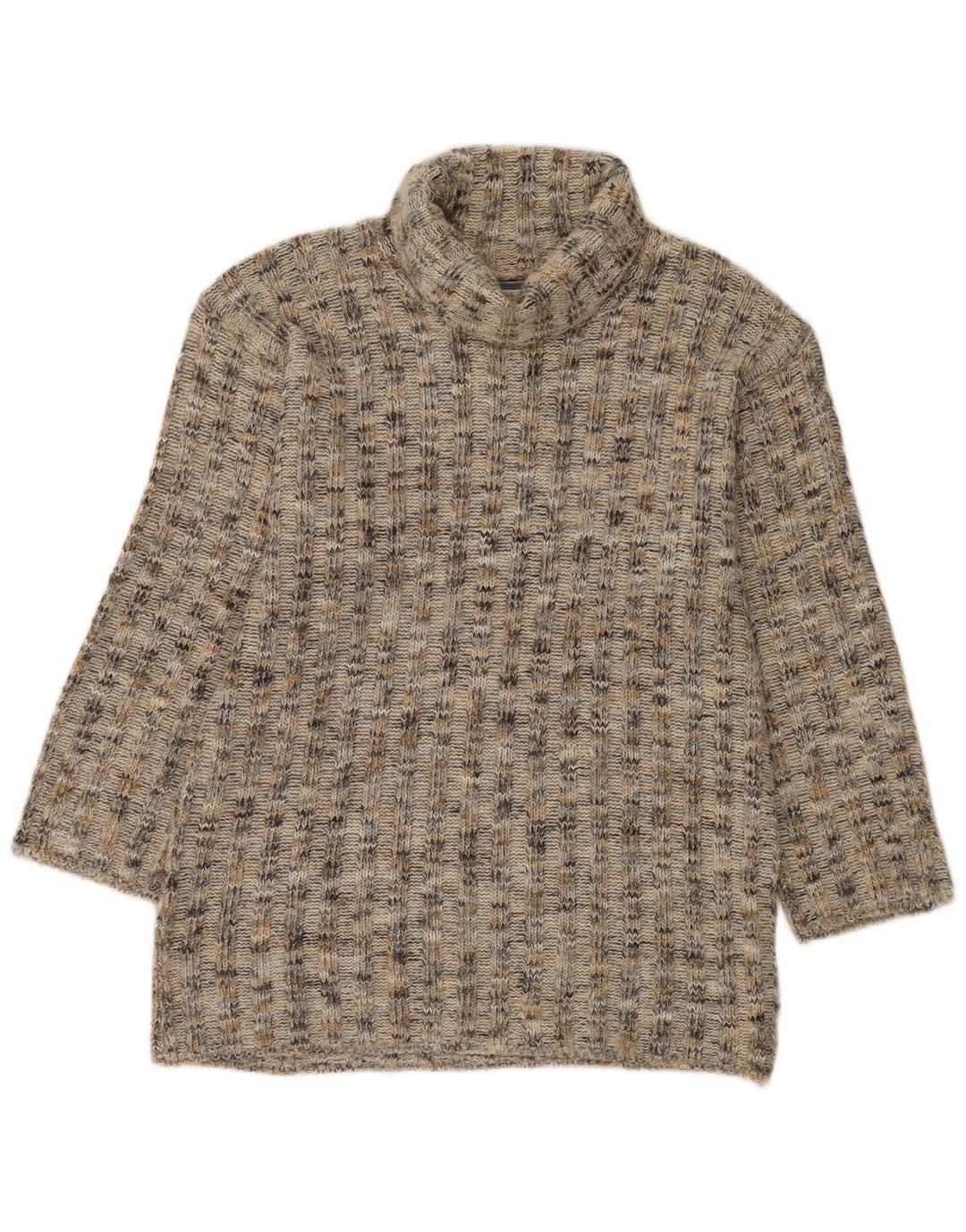 Maglione maglione a collo alto da donna Onyx UK 16 Grande multicolore chiazzato