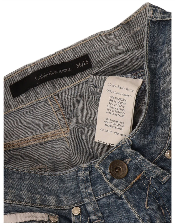 Jeans dritti da donna Calvin Klein W26 L31 cotone blu