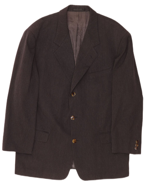 Giacca blazer da uomo a 3 bottoni Hugo Boss EU 54 2XL Lana vergine grigia