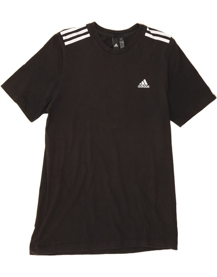 ADIDAS Mens T-Shirt Top Medium Black Cotton Vintage Adidas and Second-Hand Adidas from Messina Hembry 