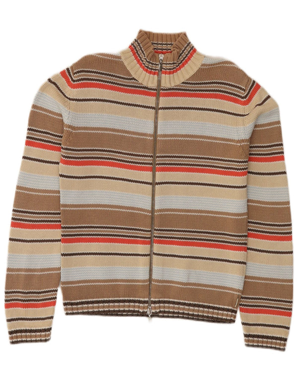 Maglione cardigan con zip intera da donna Esprit UK 12 medio a righe multicolore