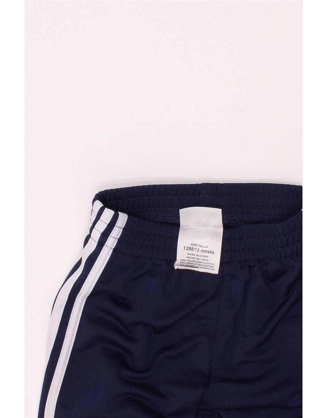 Pantaloni da tuta Adidas da neonato 9-12 mesi in poliestere blu navy