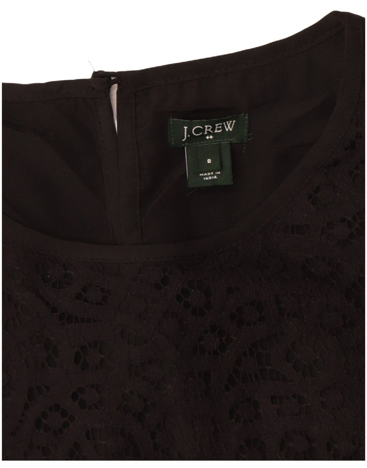 J. CREW Camicetta da donna con maniche a 3/4 Top US 8 Cotone floreale nero medio