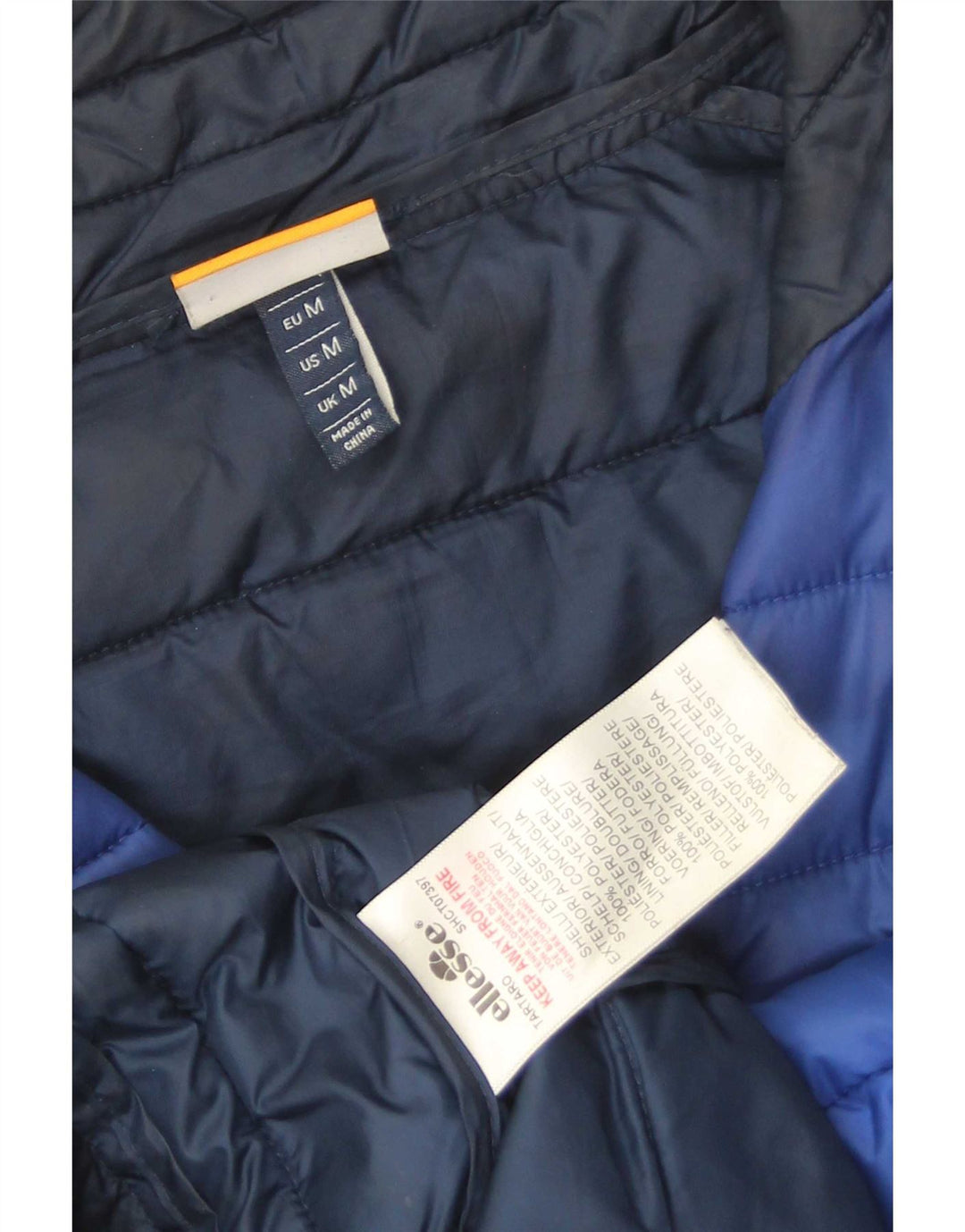 Giacca imbottita da uomo Ellesse UK 38 Poliestere color block blu medio