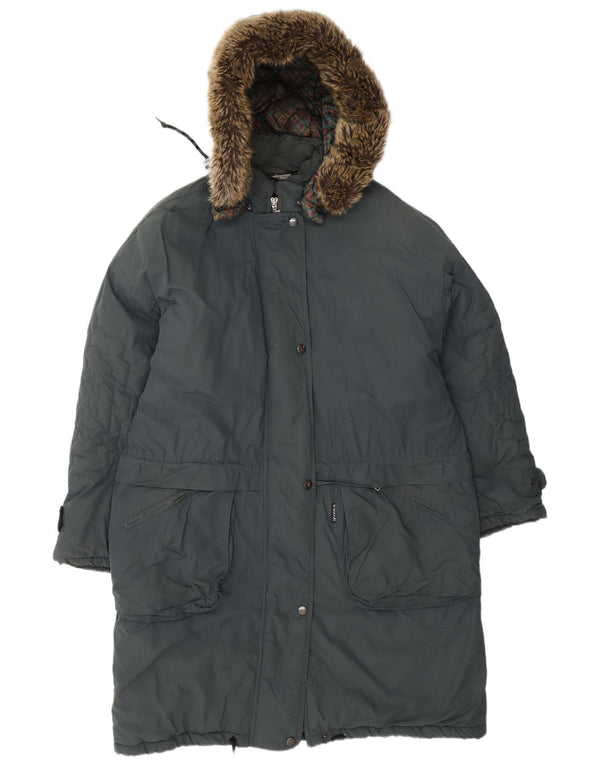 Cappotto imbottito con cappuccio da donna K-WAY UK 20 2XL Cotone grigio