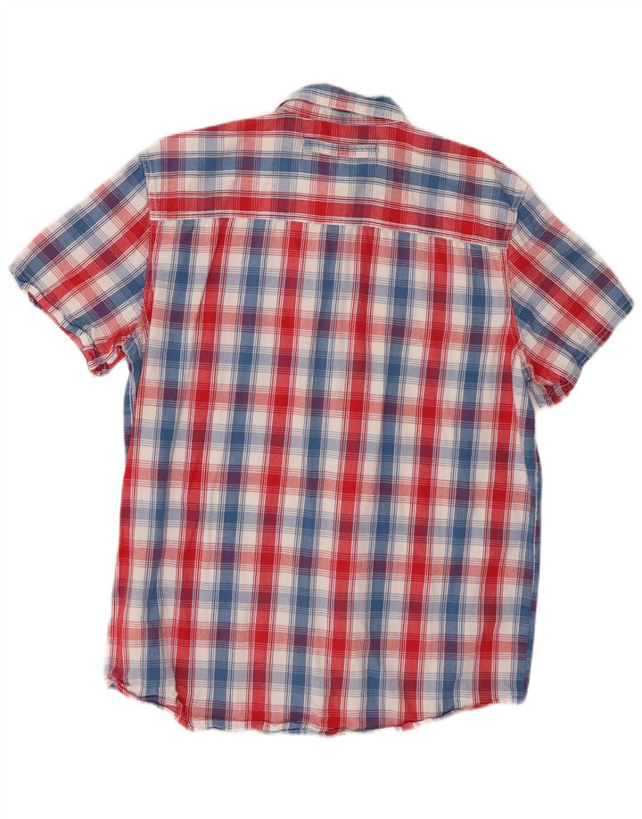 Camicia a maniche corte da uomo Wrangler grande in cotone a quadri multicolore