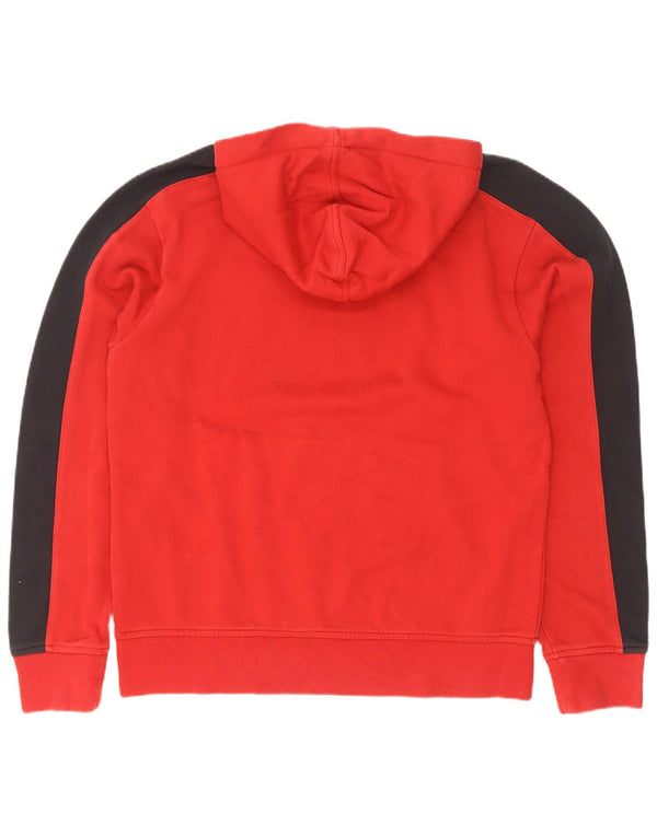 Maglia con cappuccio Nike Dri Fit da uomo UK 39/41 Cotone color block rosso medio