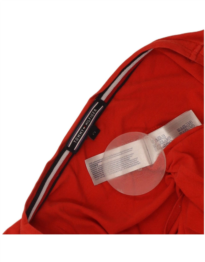 T-shirt da donna Tommy Hilfiger Top UK 14 cotone rosso medio