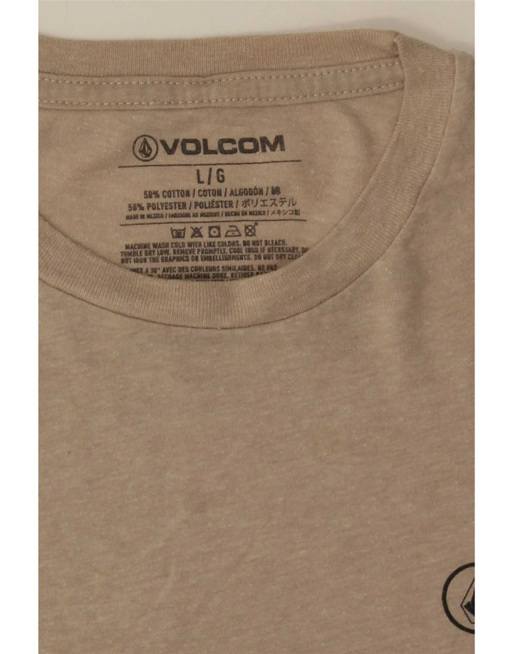 T-shirt da uomo Volcom Top grande in cotone beige